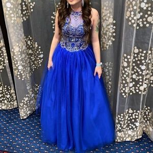 Size 2. Blue prom dress.